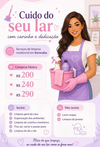 Diarista limpeza residencial
