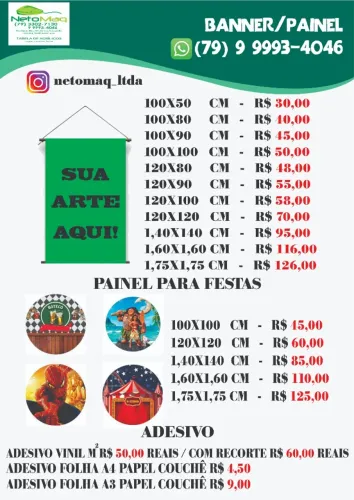 Banner, faixas, adesivo vinil