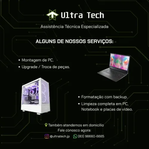 Formatação, Montagem e Limpeza de PC e Notebook | UltraTech