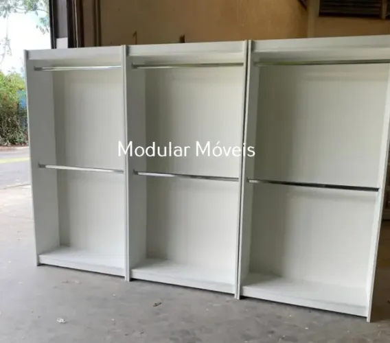 Kit 3 Cabideiros Duplos - MDF Branco
