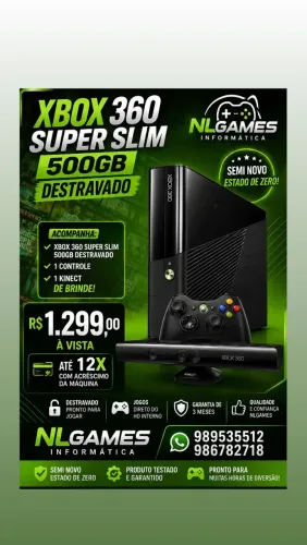 Xbox ultra slim 500GB destravado