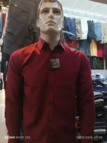 Camisa social manga longa com bolso Oxford
