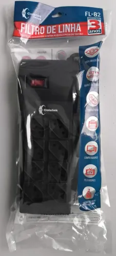 EXTENSÃO E FILTRO DE LINHAC/8T FL-82BK - CLK