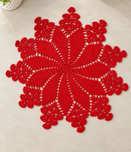 Centro de Mesa em Crochê Artesanal para Decoração de Mesa