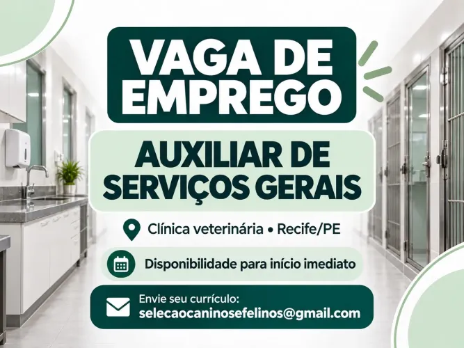 Vaga de emprego ( auxiliar de serviços gerais )