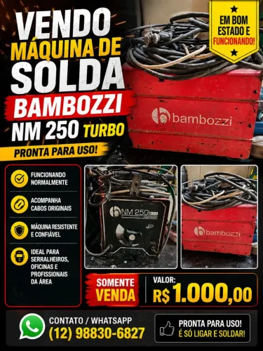 VENDO MÁQUINA DE SOLDA BAMBOZZI * SJCAMPOS JD VALE DO SOL