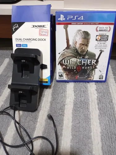 The wicher 3 + base carregadora de controle PS4