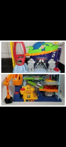 Kit Pizza Planet Toy Story + Compactador de lixo Fisher-Price Imaginext Mattel