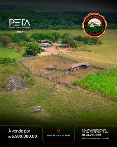 Fazenda à Venda, Área Rural, Gleba Tacutu - Bonfim