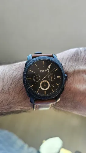 Relogio fossil fs4656 pulseira couro