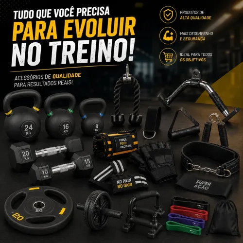 ACESSÓRIOS PARA ACADEMIA PRONTA ENTREGA 