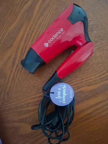Secador de Cabelo Cadence Rouge Style Bivolt Dobrável + Bocal (novo)