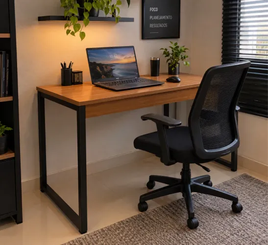 Mesa Escrivaninha 90x45cm - Escritório, Quarto ou Home Office