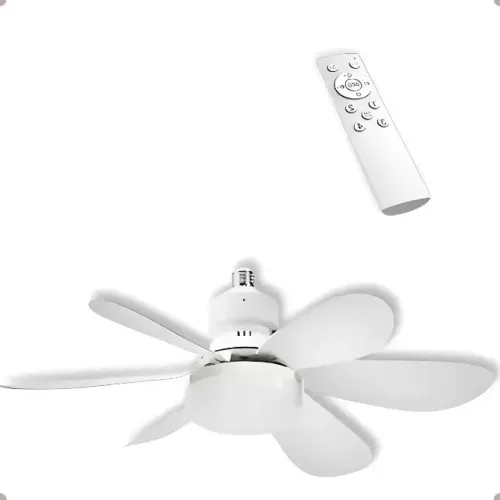 Ventilador De Teto 60w Com Controle E Soquete E27 Silencioso