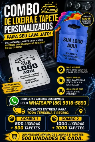 Tapete automotivo e Lixeira automotiva