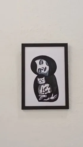 Pintura em tela (cartão )+moldura