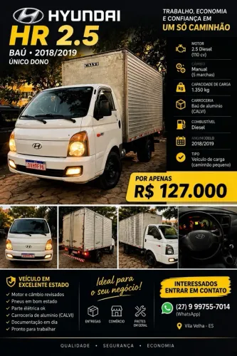 Hyundai HR 2.5 Diesel Baú de Alumínio CALVI