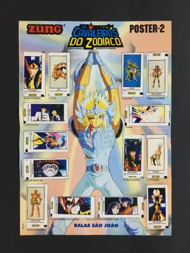 Pôster 2 Os Cavaleiros do Zodíaco Balas Zung Completo Original 1994