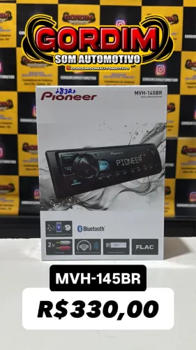 RECEIVER PIONEER MVH145 AUTO RÁDIO BLUETOOTH 