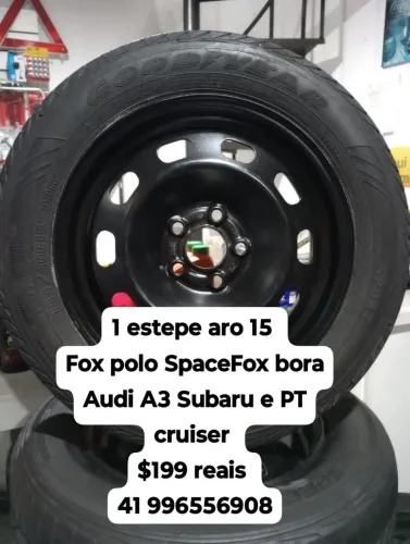 Estepe aro 15 Fox polo SpaceFox bora Audi A3 Subaru e PT cruiser 