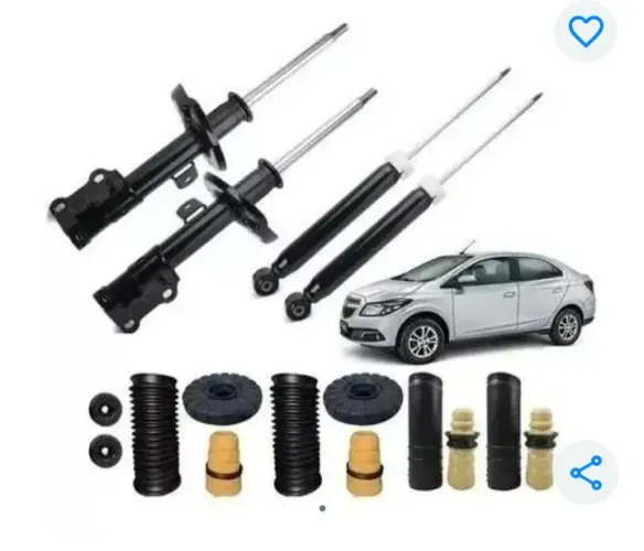 Kit 4  amortecedores, batedores, só RS 1000, completo ONIX, PRISMA, COBALT 