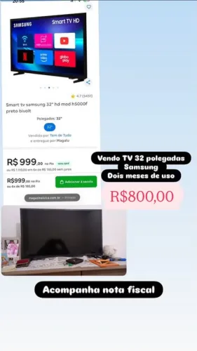 Televisão - Samsung - 32 polegadas