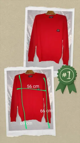 Suéter vermelho de lá marca Italiana