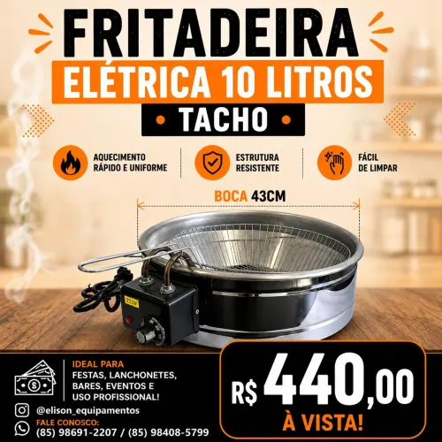 Fritadeira elétrica 10 litros