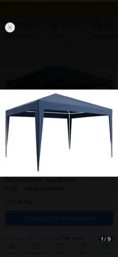 Tenda Gazebo desmontável NOVA