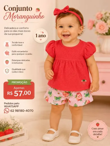 CONJUNTO INFANTIL MENINA 1ANO MARISOL
