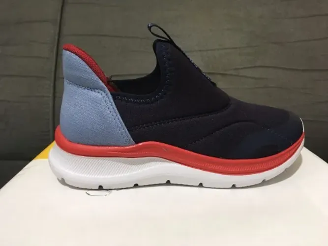 Tênis Infantil Klin Way 354 Marinho/Azul/Vermelho - tamanho 29