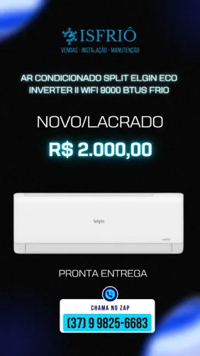 Ar condicionado Elgin Eco Inverter II 9000 btus