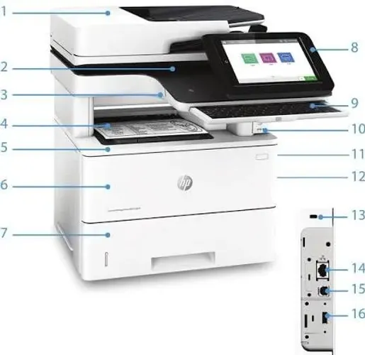 Multifuncional HP LaserJet Managed E52645, Laser, Mono, 110V - E52645DN