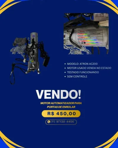 MOTOR AUTOMATIZADOR PARA PORTA DE ENROLAR