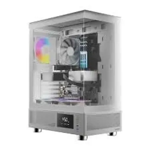 GABINETE GAMER GAMDIAS ATLAS E1WH BRANCO COM 3 FAN
