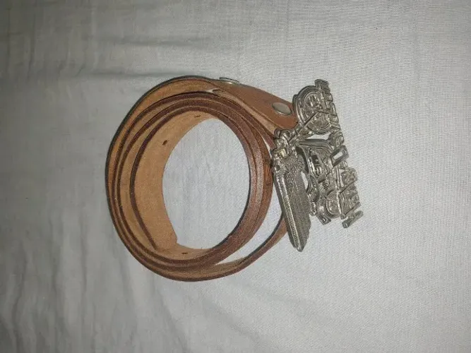 Cinto Harley-Davidson Couro Entalhado - Fivela Águia & Motos