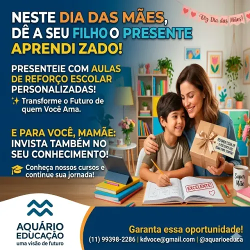 Aulas de reforço, Acompanhamento, Consultoria, Mediação  e Alfabetização.