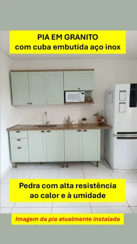 ME LEVA: PIA EM GRANITO COM CUBA AÇO INOX