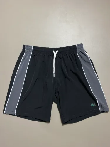 Bermuda Tactel Preta/Cinza