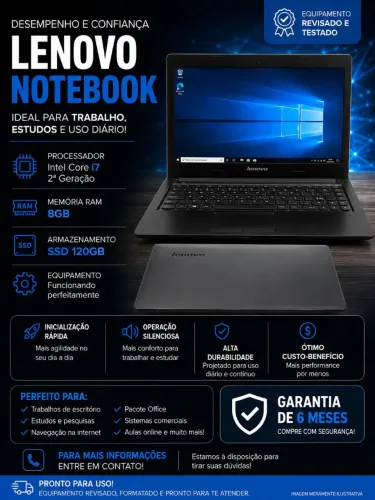 Notebook Lenovo i7 2 geração
