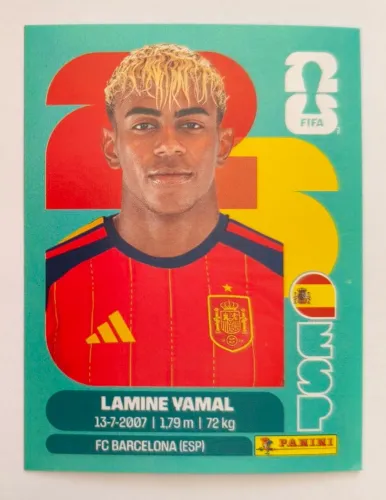Vendo Figurinhas Panini Copa do Mundo 2026 ESP15 Lamine Yamal.