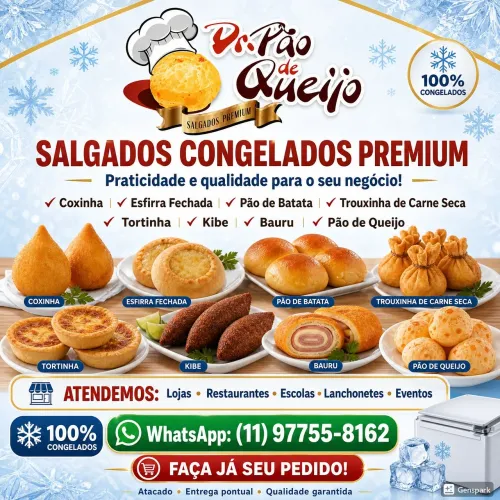 Salgados Premium e Pão de Queijo