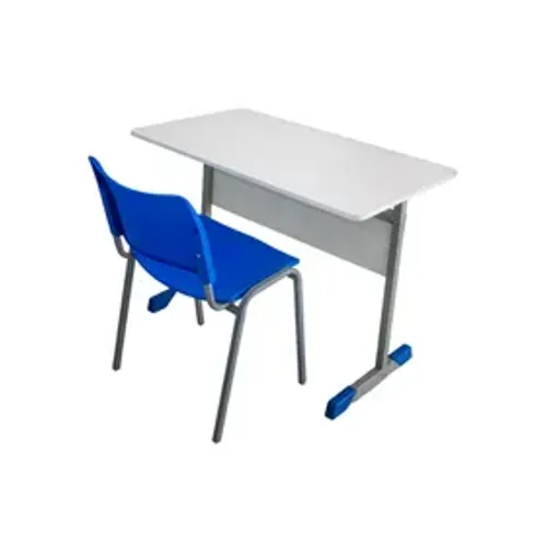 Mesa de professor com cadeira polipropileno escolar - mesa 1,20x0,60x0,75