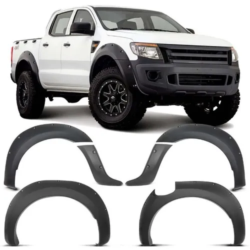 Alargador de Paralamas Dianteiro e Traseiro P/ Ford Ranger 2017 à 2021