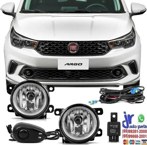 Kit Farol Milha Fiat Cronos 2018 2019 2020 2021 Neblina Auxiliar