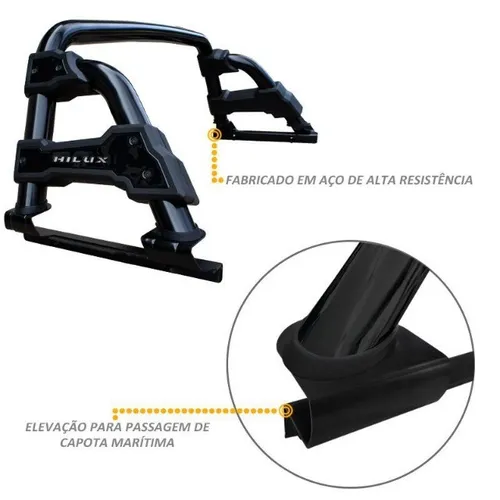 Santo Antônio ST-R Track Preto P/ Amarok / Triton / L200 / Ranger / S-10 / Frontier