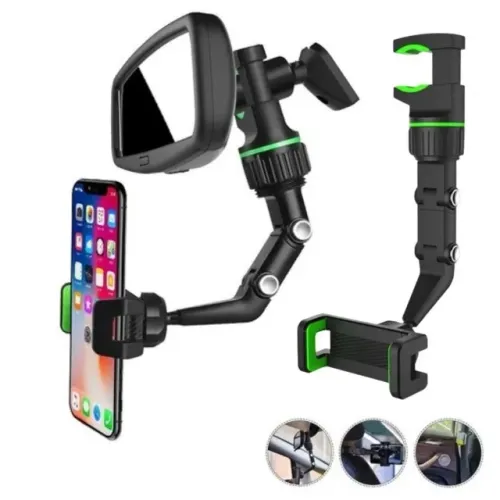 Suporte para Celular Encaixe Retrovisor - Suporte Celular Carro GPS Uber etc