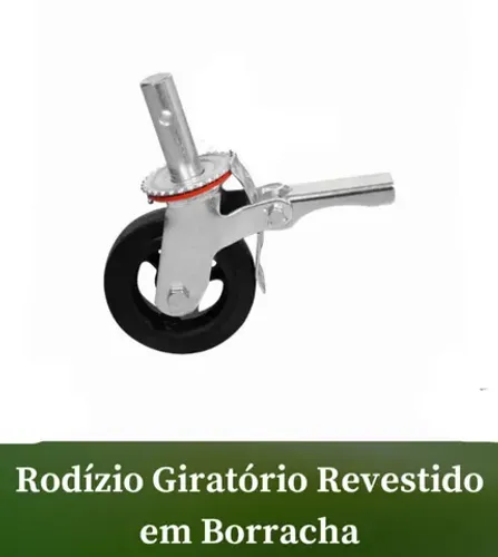 Rodízio borracha profissional