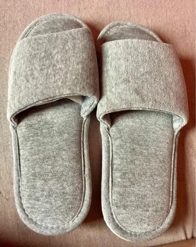 Chinelos pantufa cinza 35/36 (novo)