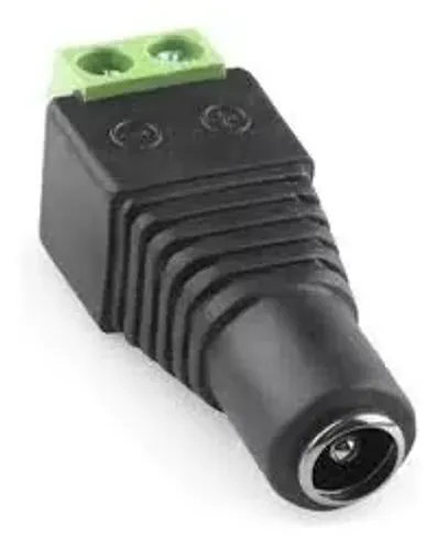 Conector Plug P4 com borne Fêmea para CFTV LEDs Câmera Fonte